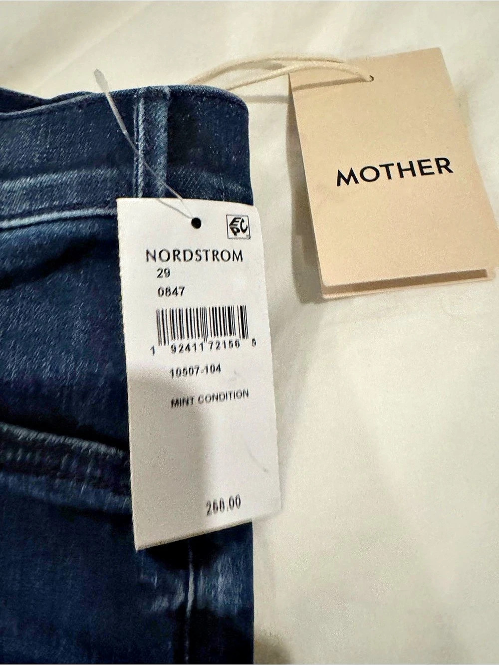 MOTHER The Mint Condition Wide Leg Jeans Blue Waist 29 - Picture 2 of 5